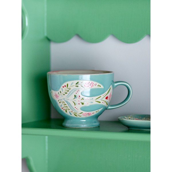 Zaļas keramikas krūzes (4 gab.) 400 ml Rosalynde – Bloomingville-image-1
