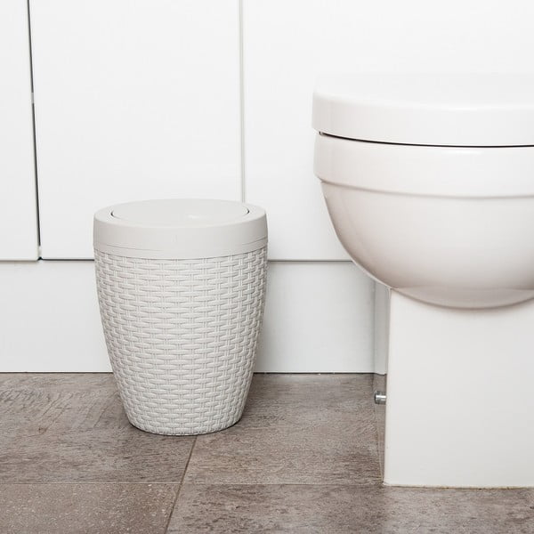 Gaiši bēša vannas istabas atkritumu tvertne Addis Premium, 5 l-image-1