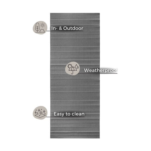 Pelēks āra paklājs Hanse Home Sunshine, 80 x 200 cm-image-2