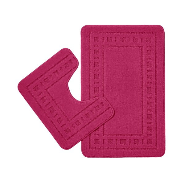 Tumši rozā vannas istabas paklājiņi (2 gab.) tualetei 50x80 cm Armoni – Catherine Lansfield