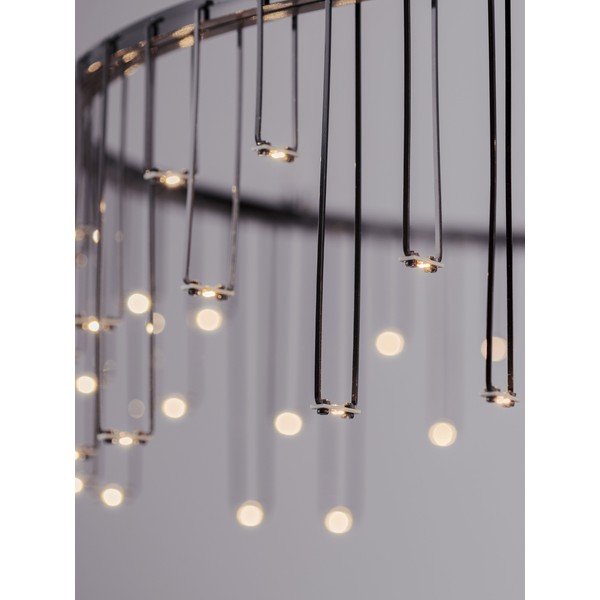 Spīdīgas sudraba krāsas alumīnija LED piekaramā lampa ar regulējamu spilgtumu ø 65 cm Stellar – Nova Luce-image-2