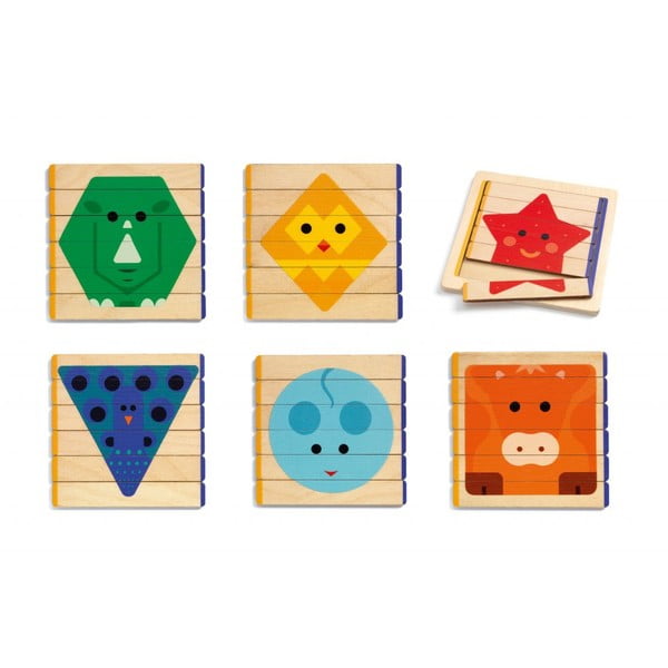 Bērnu koka puzle Djeco Animale