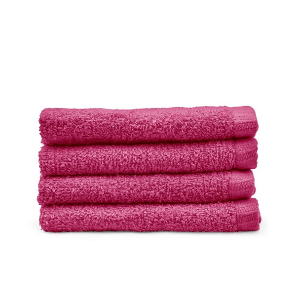 Tumši rozā ātri žūstoši kokvilnas dvieļi (4 gab.) 30x30 cm Quick Dry – Catherine Lansfield