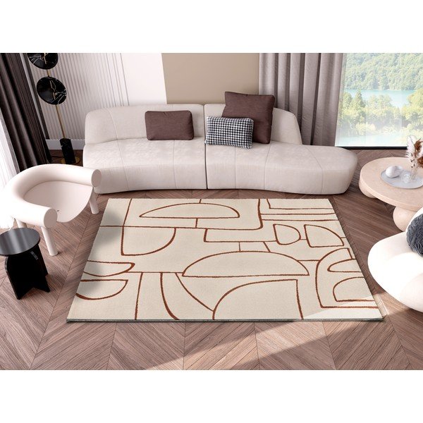 Ķieģeļu sarkans/krēmkrāsas paklājs 80x150 cm Beruti – Universal-image-1