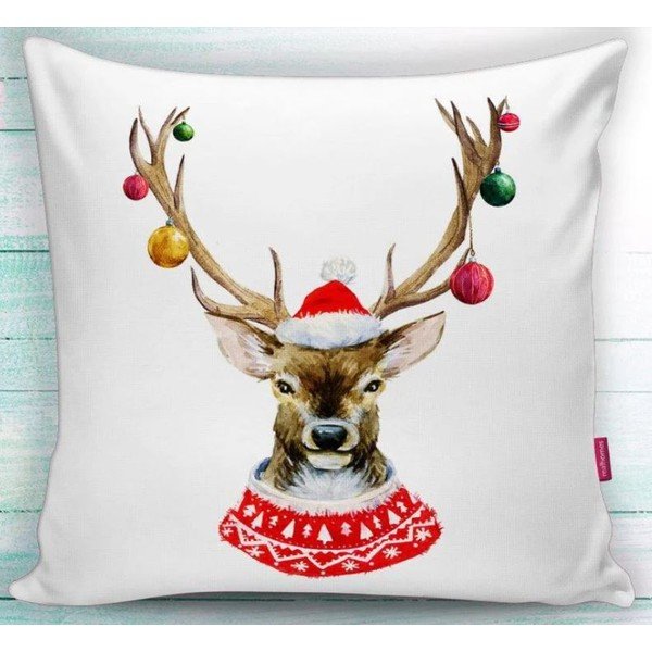 Spilvendrāna ar Ziemassvētku motīvu 43x43 cm Merry Christmas – Mila Home-image-1