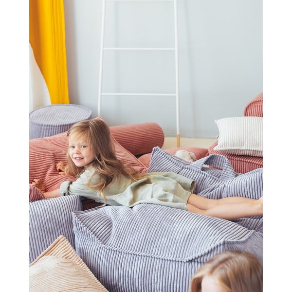 Zils velveta bērnu sēžammaiss Chair – Wigiwama-image-4