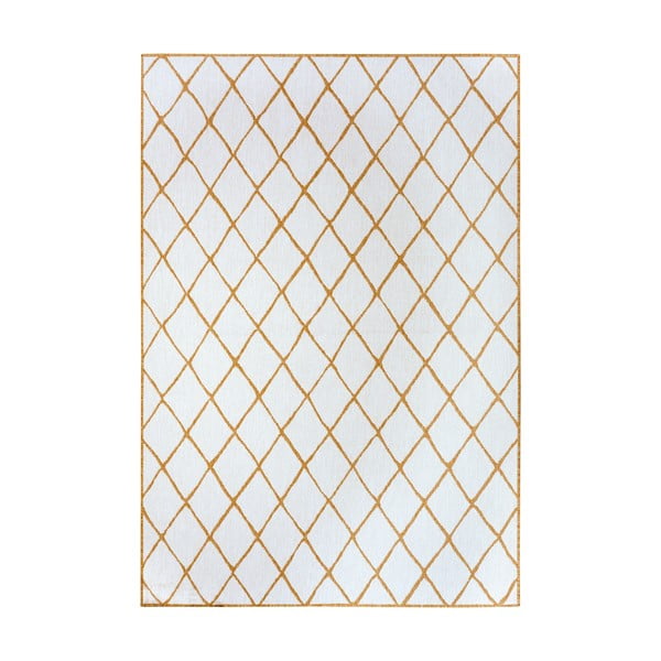 Okera dzeltens/balts āra paklājs 200x290 cm Malaga – NORTHRUGS