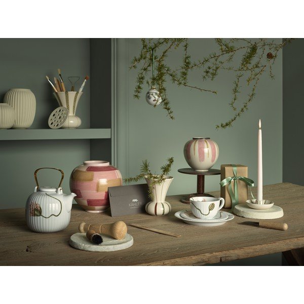 Rozā keramikas vāze ø 21,5 cm Canvas – Kähler Design-image-2