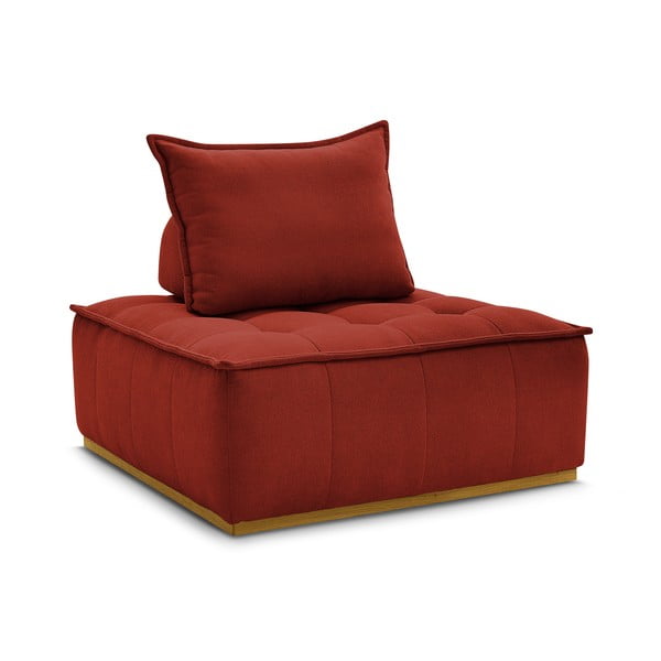 Ķieģeļu sarkans atpūtas krēsls no šenila auduma Elisa – Bobochic Paris