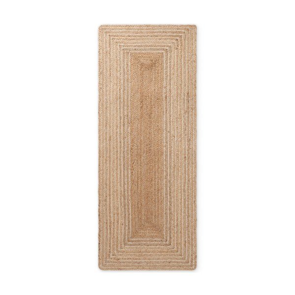 Dabīga toņa/gaiša dabīga toņa divpusējs/ar rokām darināts džutas celiņa paklājs 80x200 cm Juno – Hanse Home-image-4