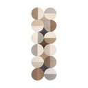 Pelēkbēšs ar rokām darināts vilnas celiņa paklājs 80x230 cm Mia Ellipse – Flair Rugs