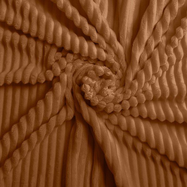 Gaiši brūna divguļamā/īpaši gara trīsdaļīga flaneļa gultas veļa 240x220 cm Veloutea – douceur d'intérieur-image-3