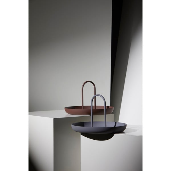 Melna metāla servēšanas paplāte Zone Singles, ø 20 cm-image-2