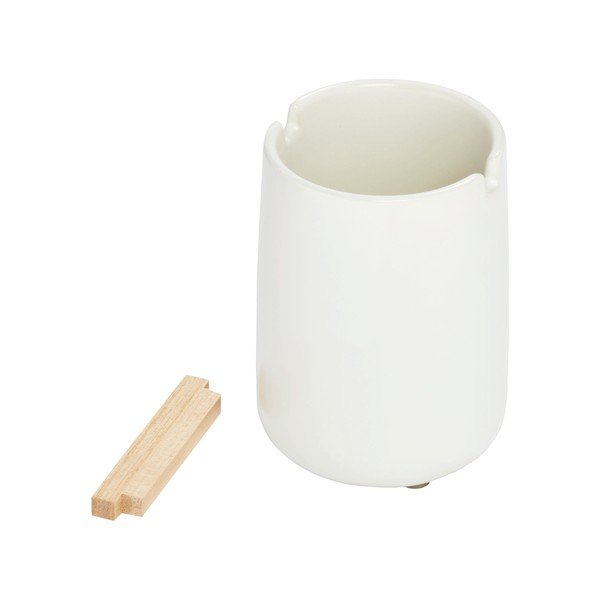 Balts keramikas trauks zobu birstēm iDesign Eco Vanity-image-4