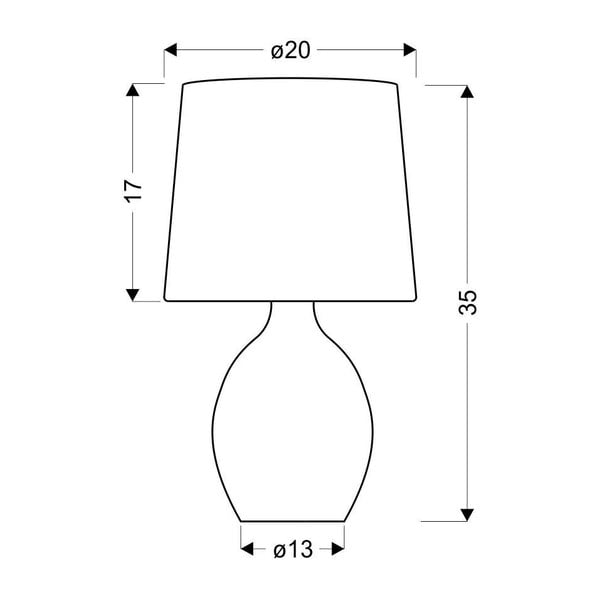 Tumši pelēka galda lampa ar auduma abažūru (augstums 35 cm) Ambon – Candellux Lighting-image-2