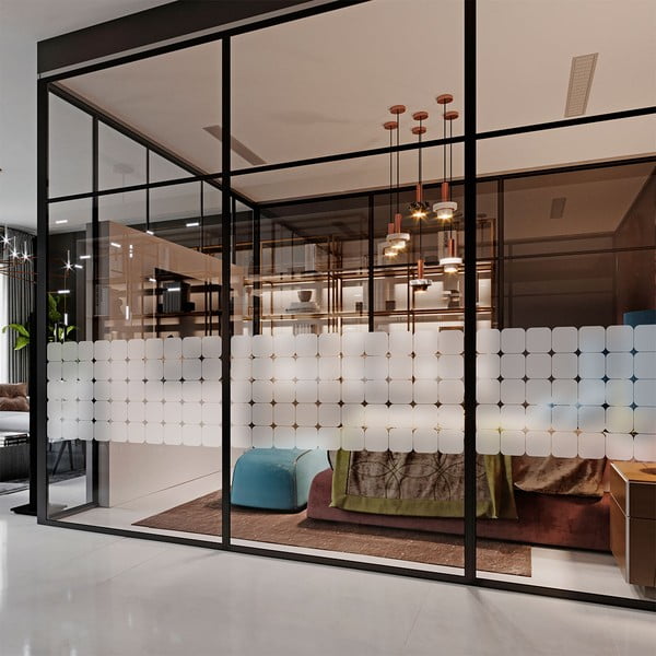 Logu uzlīmes (50 gab.) 10x10 cm Square Blackout – Ambiance-image-1