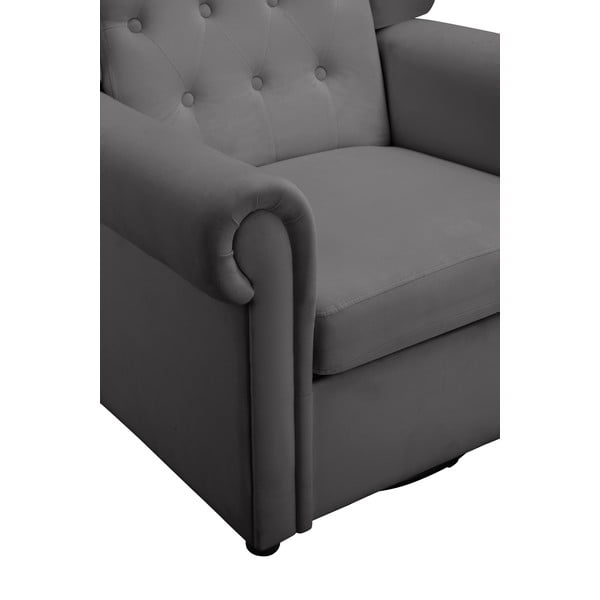 Pelēks samta šūpuļkrēsls Lillyse – Støraa-image-1