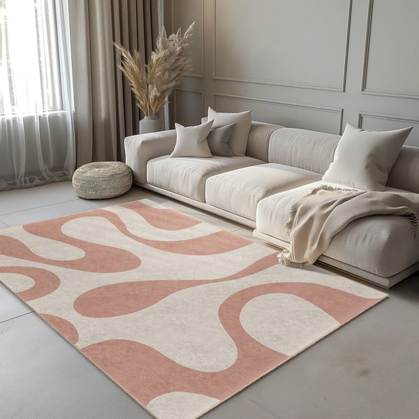 Rozā mazgājams celiņa paklājs 60x230 cm Strawberry Latte – Mila Home-image-1