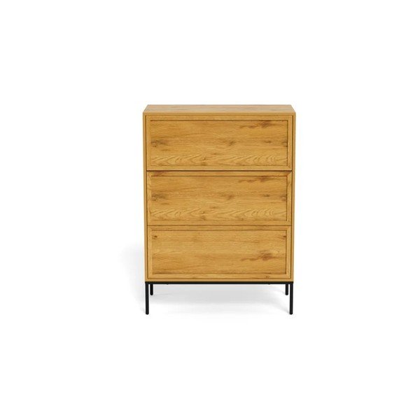 Dabīga toņa kumode ar ozolkoka imitāciju 80x110x40 cm Palmdale – Actona-image-2