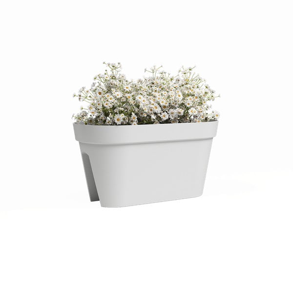 Pārstrādātas plastmasas piekarināma un pie sienas liekama puķu kaste margām 60 cm Capri – Artevasi-image-1