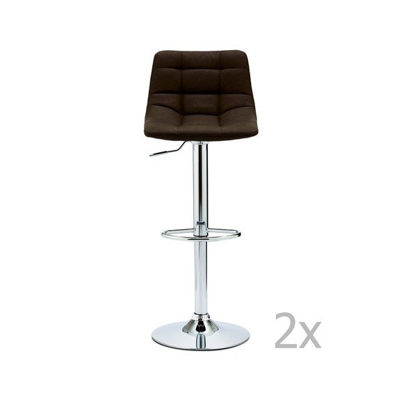 Tumši brūni bāra krēsli grozāmi (2 gab.) 88 cm Mario – Furnhouse-image-1