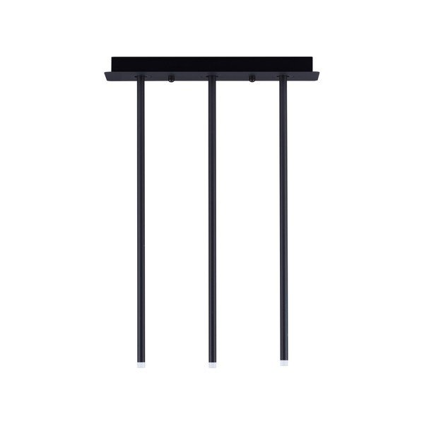 Matēti melna alumīnija LED griestu lampa ar saliekamu konstrukciju 10x45 cm Stilvi – Nova Luce