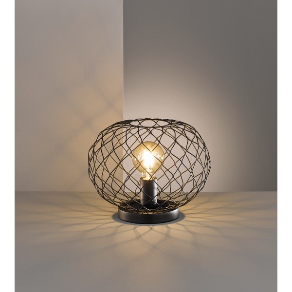 Melna galda lampa no metāla (augstums 23 cm) Justin – Fischer & Honsel-image-3
