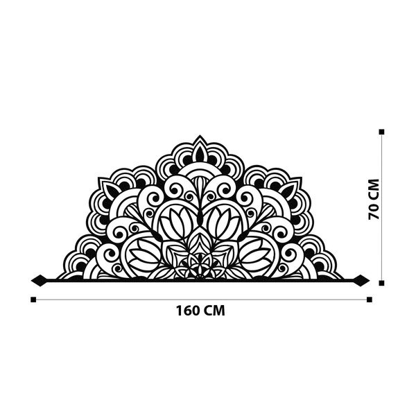 Metāla sienas dekors 160x70 cm Mandala – Wallity-image-2