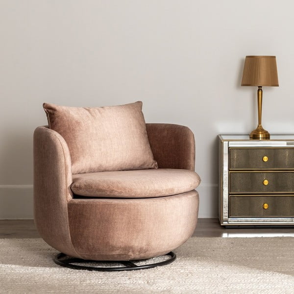 Gaiši brūns atpūtas krēsls – Ixia-image-1