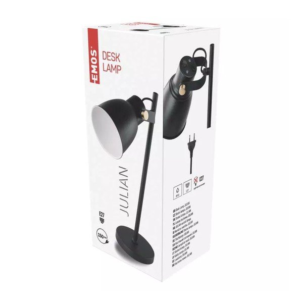 Melna galda lampa (augstums 46 cm) Julian – EMOS-image-1