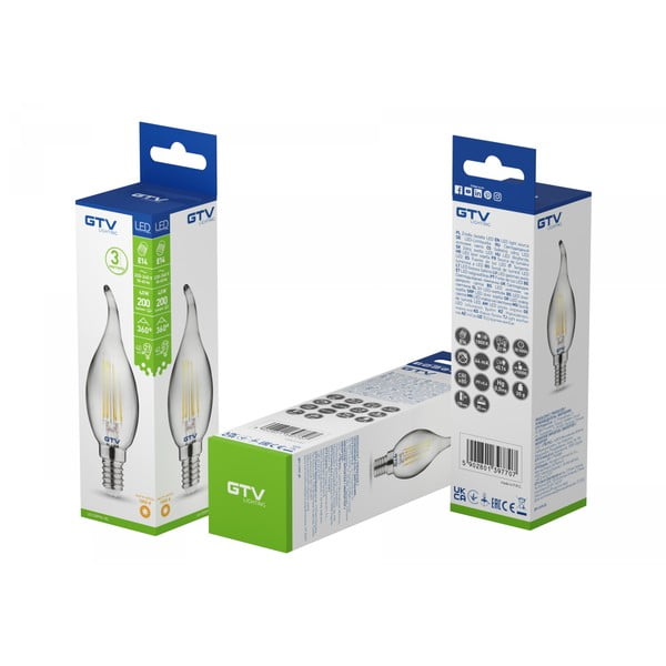 Silti balta spuldze ar E14 spuldžu ietveri, 4 W – GTV-image-1