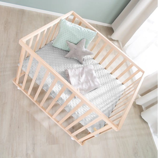 Pelēka dižskābarža masīvkoka bērnu sētiņa 75x100 cm Roba style – Roba-image-4