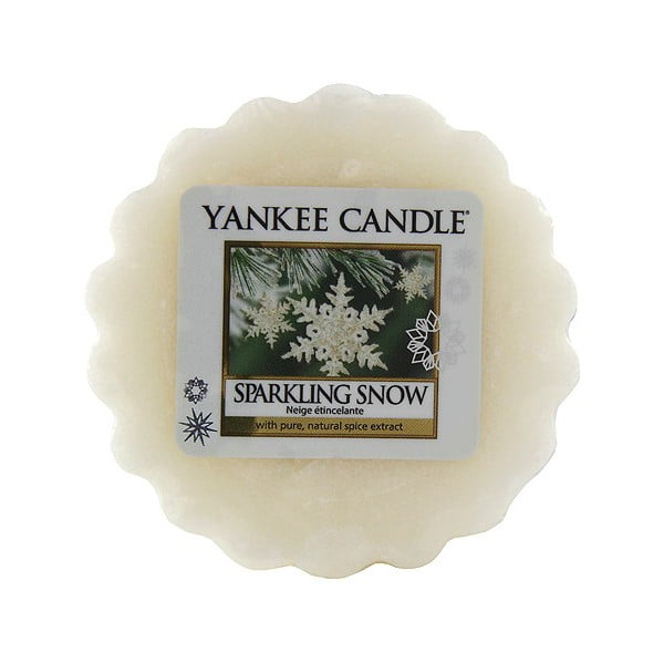 Aromātiskais vasks Yankee Candle Sparkling Snow, smaržas ilgums līdz 8 stundām