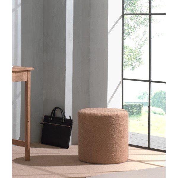 Brūns bērnu pufs no buklē auduma Forrest – Vipack-image-1