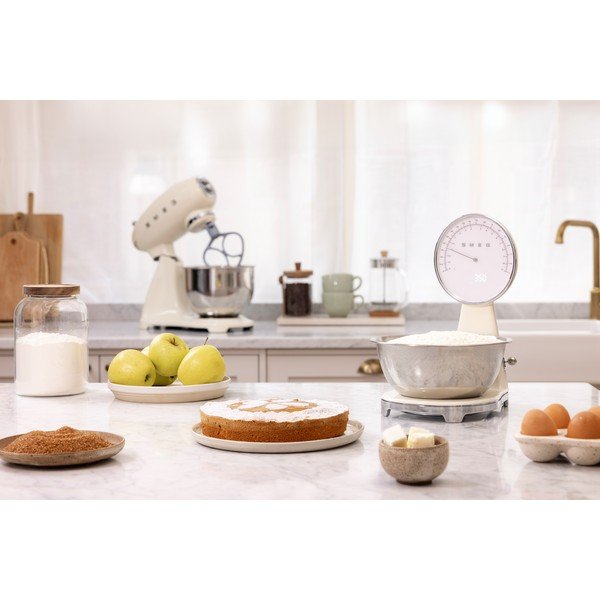 Krēmkrāsa plastmasa digitālie virtuves svari – SMEG-image-1