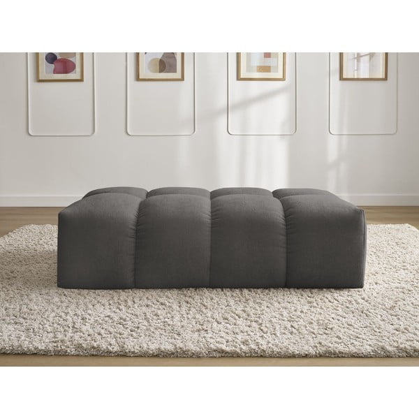 Tumši pelēks kāju soliņš no šenila auduma Everest – Bobochic Paris-image-3