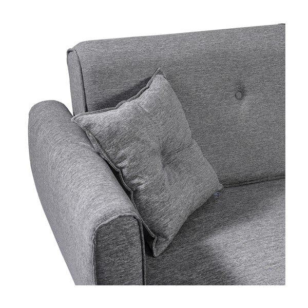 Pelēks izvelkamais stūra dīvāns Aria – Balcab Home-image-1