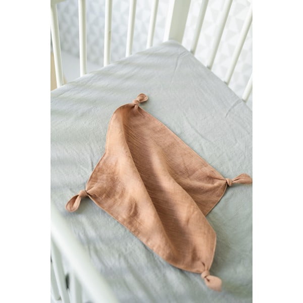 Pelēks lina palags ar gumiju bērniem Linen Tales Nature, 90 x 200 cm-image-1