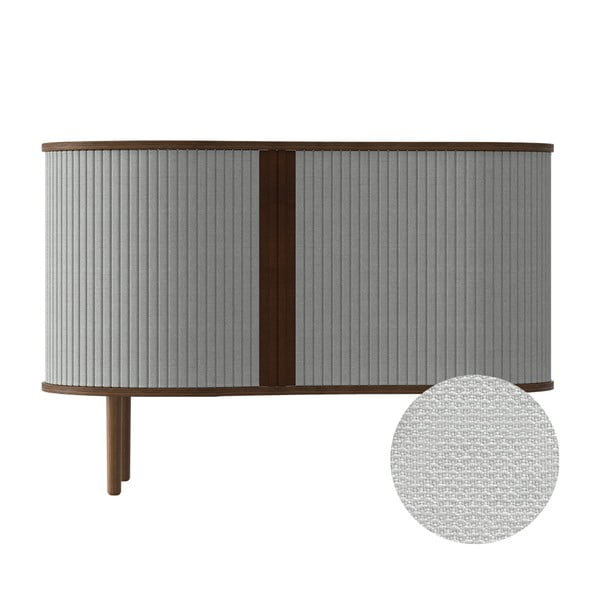 Pelēka/brūna zema kumode ar ozolkoka imitāciju ar bīdāmām durvīm 100x67 cm Audacious – UMAGE-image-4