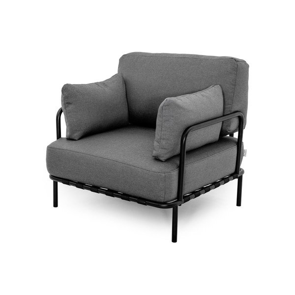 Tumši pelēks polsterēts dārza atpūtas krēsls Salve – Sit Sit-image-3