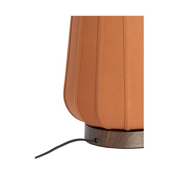 Terakotas oranža metāla galda lampa ar auduma abažūru (augstums 29 cm) Bibia – Light & Living-image-3