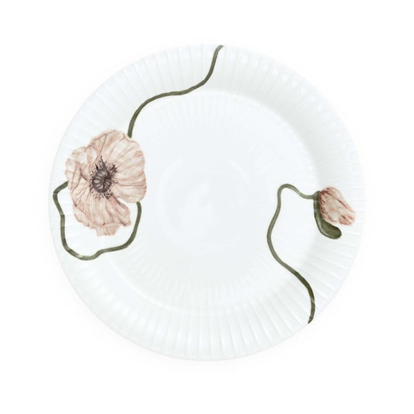 Balts porcelāna šķīvis Kähler Design Hammershøi Poppy, ø 22 cm-image-2