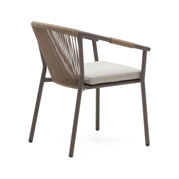 Bēšs metāla dārza krēsls Xelida – Kave Home-image-3