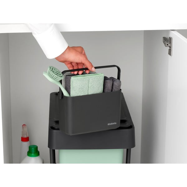 Tumši pelēks trauku mazgāšanas komplekts no pārstrādātas plastmasas SinkSide – Brabantia-image-4