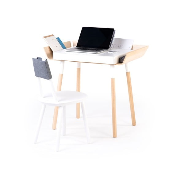 Balts rakstāmgalds ar 1 atvilktni EMKO My Writing Desk-image-4