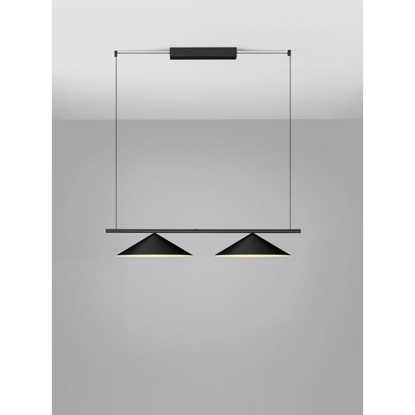 Matēti melna alumīnija LED piekaramā lampa Lui – Nova Luce-image-3
