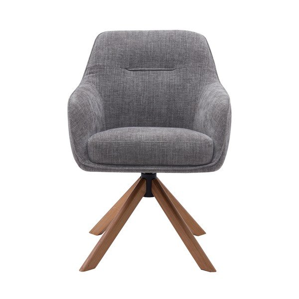 Pelēki polsterēti ēdamistabas krēsli (2 gab.) Avola – Unique Furniture-image-4