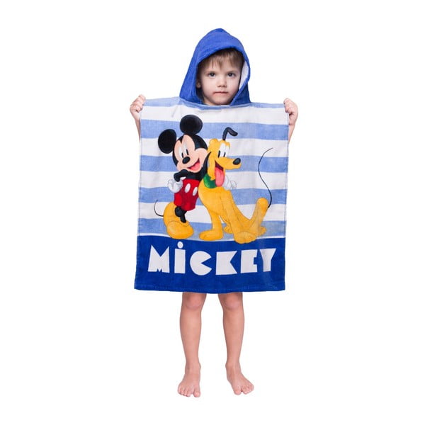 Zils frotē bērnu pončo Mickey – Jerry Fabrics-image-1