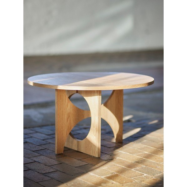 Dabīga toņa apaļš žurnālgaldiņš ar egles koka imitāciju ø 80 cm Alden – Bloomingville-image-2
