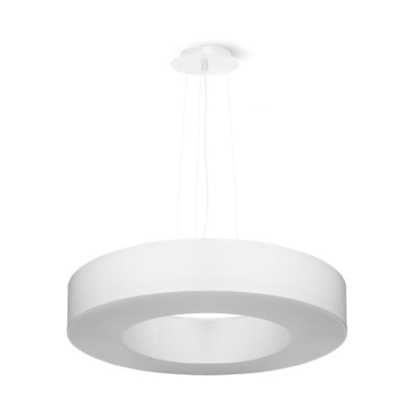 Balta piekaramā lampa ar auduma abažūru ø 50 cm Galata Slim – Nice Lamps